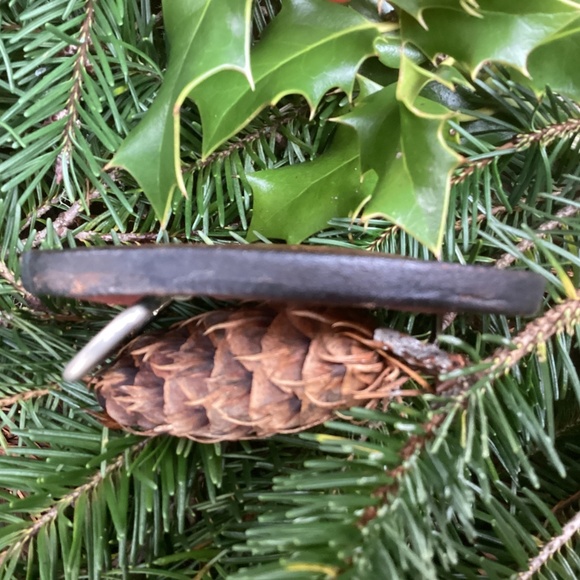 Vintage Leather Embossed Flowing Mane/Forelock Stallion Horse Belt Buckle - Picture 3 of 9